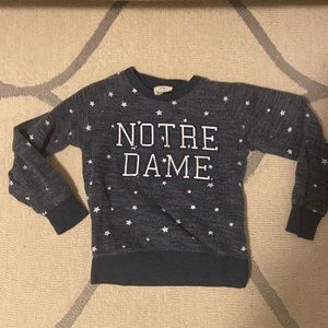 Notre Dame Sweatshirt. Size 6.